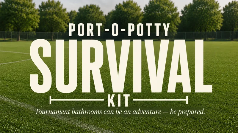 Port-O-Potty Survival Kit — flushable wipes, hand sanitizer, toilet paper, pocket tissues, seat covers, and disposal bags