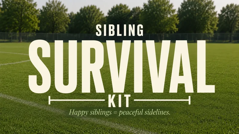 Sibling Survival Kit — blanket, bubbles, card game, coloring book, Nerf ball, and snacks