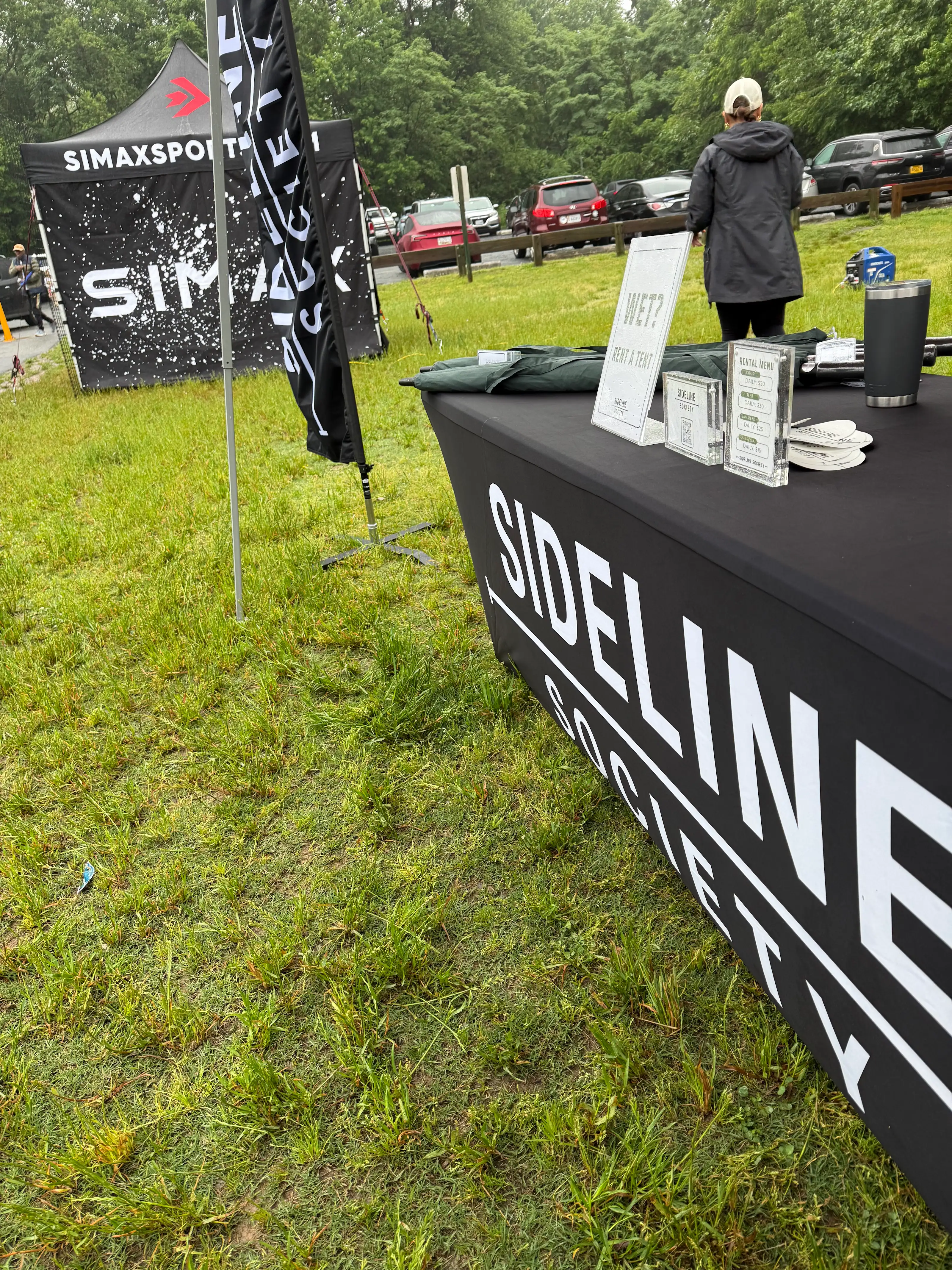 Sideline Society canopy tent and folding chairs at The Virginian 2026 in Northern Virginia